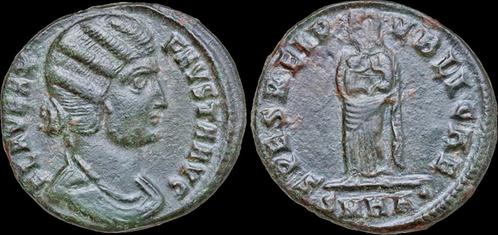 324-326ad Roman Fausta,augusta Ae follis Spes standing fa..., Postzegels en Munten, Munten en Bankbiljetten | Verzamelingen, Verzenden