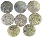 Nederland, Holland 2 Stuivers 1755/1780 (8 pieces) (Zonder, Postzegels en Munten, Munten | Nederland