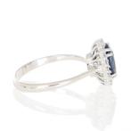 Zonder Minimumprijs - Ring - 18 karaat Witgoud Saffier -, Handtassen en Accessoires, Ringen, Nieuw