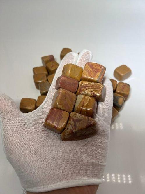 ***NO RESERVE*** Jaspis - Roodbruin - Tumble Stone - Nuggets, Verzamelen, Mineralen en Fossielen