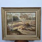 J. de Goederen (XX) - Sfeervol Olieverfschilderij Herder met, Antiek en Kunst