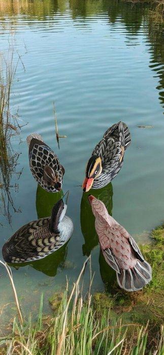 Lokeend - Duck decoy handmade vintage (4) - Hout, Antiek en Kunst, Curiosa en Brocante