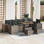 vidaXL 10-delige Sofa Set voor in de Tuin met Kussens -, Verzenden, Nieuw