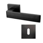 Nova21 deurklinken in mat zwart met vierkante sleutelroze..., Ophalen of Verzenden, Klink of Kruk