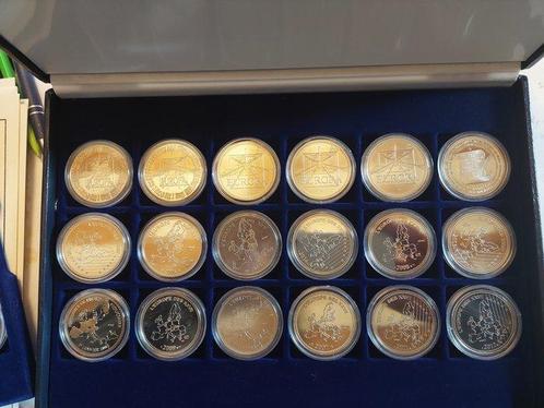 France. Lot de 36 médailles 1979-2014 DU FRANC A LEURO, Postzegels en Munten, Munten | Europa | Niet-Euromunten