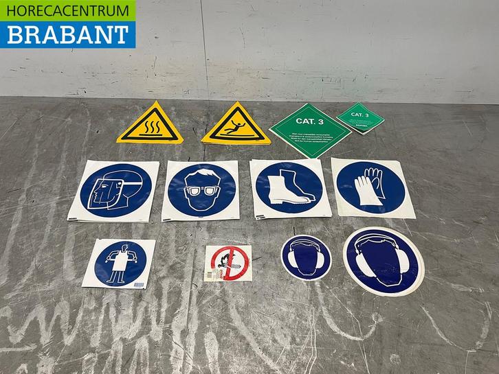 Set Veiligheidspictogrammen en veiligheidssymbolen Stickers, Zakelijke goederen, Horeca | Meubilair en Inrichting, Ophalen of Verzenden