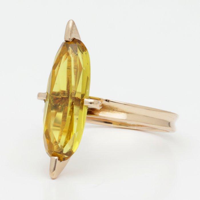 Ring - 18 karaat Roségoud Saffier, Handtassen en Accessoires, Ringen