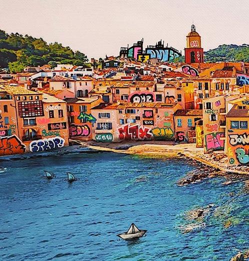 BLACH (Maxime Blachère) - Saint Tropez, Antiek en Kunst, Kunst | Schilderijen | Modern