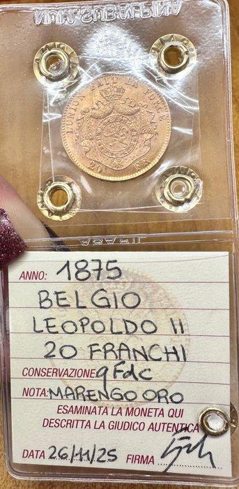 België. Leopold II. 20 Francs 1875, Postzegels en Munten, Munten | Nederland