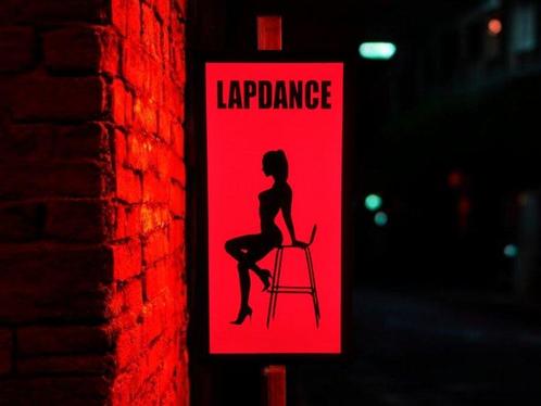Lichtbord - Amsterdam Red-lights District Lapdance, Antiek en Kunst, Antiek | Wandborden en Tegels