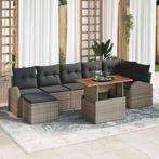 vidaXL Tuinbank Set met kussen 8 pcs Grijs, Verzenden, Nieuw