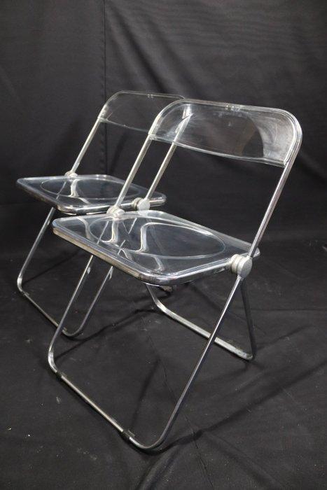 Anonima Castelli - Giancarlo Piretti - Klapstoel (2) - Plia, Antiek en Kunst, Curiosa en Brocante