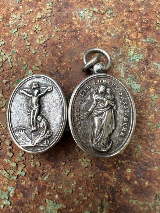 Votiefgeschenk - Zilver - 1850-1900 - Reliquair - Grot van, Antiek en Kunst, Kunst | Niet-Westerse kunst