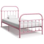 vidaXL Cadre de lit Rose Métal 90 x 200 cm, Maison & Meubles, Chambre à coucher | Lits, Neuf, Verzenden