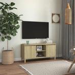 vidaXL Tv-meubel met houten poten 103,5x35x50 cm sonoma, Huis en Inrichting, Kasten |Televisiemeubels, Verzenden, Nieuw