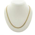 Gouden marine/gourmetschakel ketting, Ophalen of Verzenden, Gebruikt, Overige kleuren, Goud
