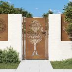 vidaXL Poort 105x180 cm boomontwerp cortenstaal, Tuin en Terras, Verzenden, Nieuw