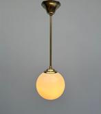 Plafonnier - Opaline - Lustre suspendu en laiton avec une, Antiquités & Art