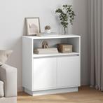 vidaXL Sideboard met LED Wit 71x34,5x75 cm Geengineerd Hout, Huis en Inrichting, Verzenden, Nieuw