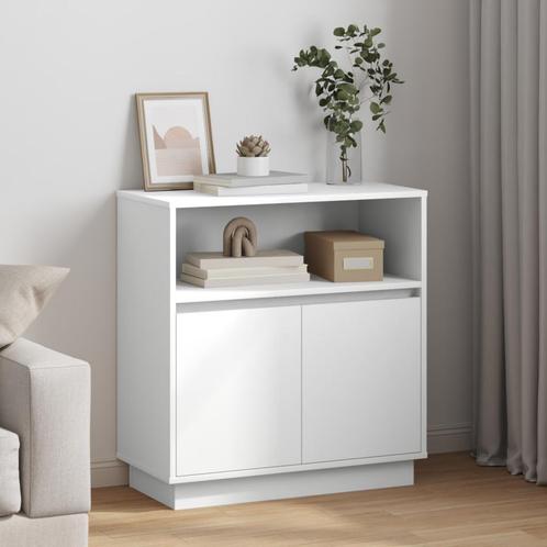 vidaXL Sideboard met LED Wit 71x34,5x75 cm Geengineerd Hout, Huis en Inrichting, Kasten | Dressoirs, Nieuw, Verzenden