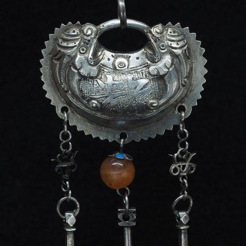 Clé de ceinture en argent en forme dopium - Argent - Chine, Antiek en Kunst, Kunst | Niet-Westerse kunst