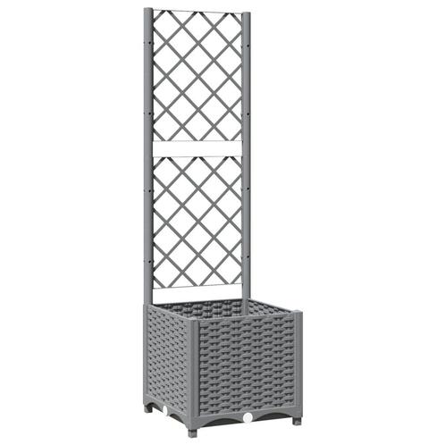 Plantenbak met Latwerk 40x40x136 - Tweede Kansje voor Tui..., Tuin en Terras, Bloembakken en Plantenbakken, 60 cm of meer, Minder dan 60 cm