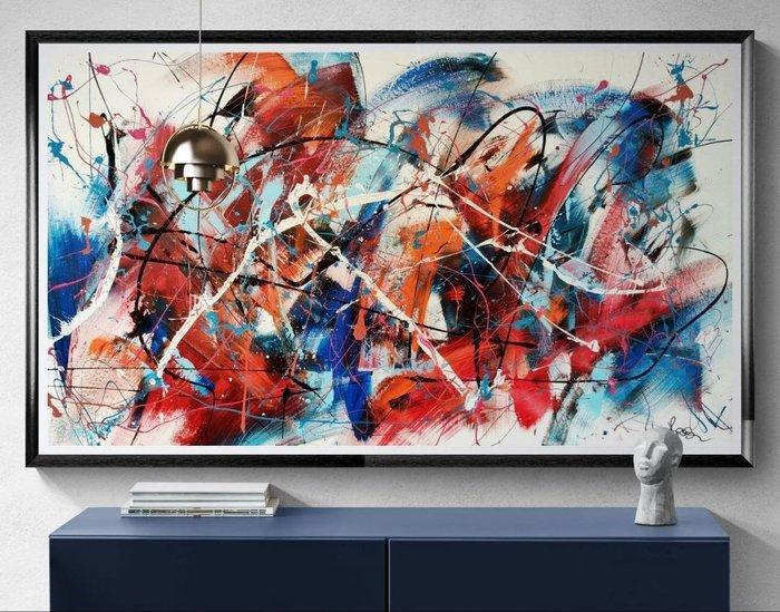 Luc Mora - Diffuse tension - XXL, Antiquités & Art, Art | Peinture | Moderne