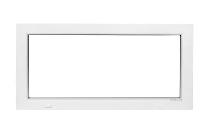 PVC raam vast b100xh50 cm wit Ug=1.1 Volgens EPC, Doe-het-zelf en Bouw, Glas en Ramen, Dubbelglas, Nieuw, Gevelraam of Ruit, Minder dan 80 cm