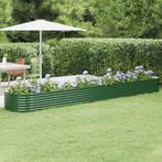 vidaXL Plantenbak 440x80x36 cm gegalvaniseerd staal groen, Tuin en Terras, Verzenden, Nieuw