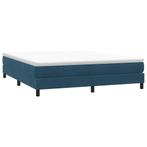 vidaXL Boxspring zonder matras fluweel donkerblauw 180x210, Verzenden