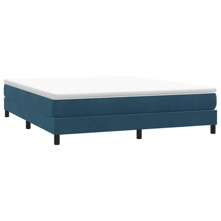 vidaXL Boxspring zonder matras fluweel donkerblauw 180x210, Maison & Meubles, Chambre à coucher | Lits, Envoi