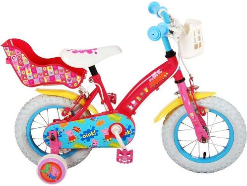 Peppa Pig Kinderfiets - Meisjes - 12 inch - Roze - Twee, Fietsen en Brommers, Fietsaccessoires | Fietsstoeltjes, Zo goed als nieuw
