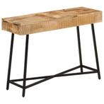 vidaXL Kaptafel 105x35x75 cm massief ruw mangohout en ijzer, Huis en Inrichting, Tafels | Kaptafels, Verzenden, Nieuw