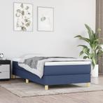 vidaXL Boxspring bed 90x200 cm stof blauw, Verzenden, Nieuw