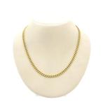 Massief gouden gourmet schakelketting, Ophalen of Verzenden, Gebruikt, Overige kleuren, Goud