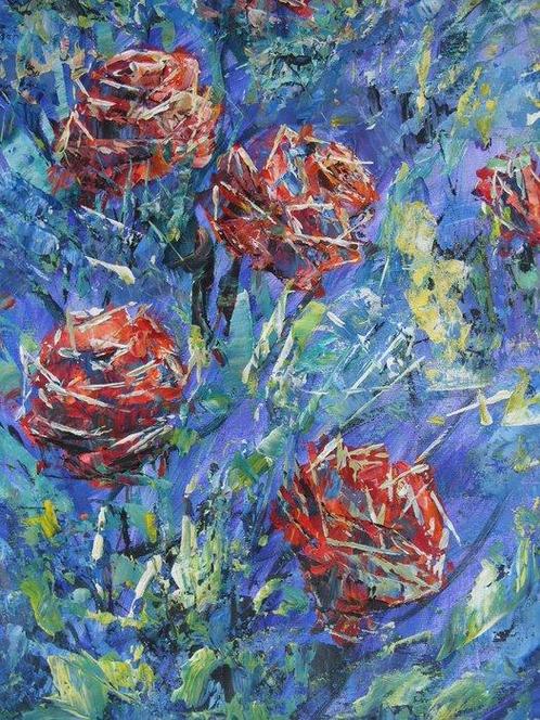 KarolArt - Rose garden, Antiek en Kunst, Kunst | Schilderijen | Modern