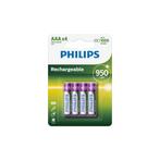 Philips MultiLife 1.2V AAA/HR03 950mah NiMh oplaadbare ba..., Verzenden, Nieuw