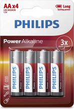 2dekans | Philips Power Alkaline - AA Batterijen - 4 stuks, TV, Hi-fi & Vidéo, Ophalen of Verzenden