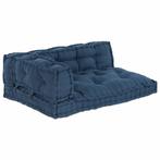 vidaXL Pallet Sofa Kussen 3 pcs Indigo Stof, Huis en Inrichting, Verzenden, Nieuw