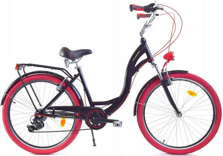 Meisjesfiets - 26 inch - met 7 versnellingen - alu - zwar..., Fietsen en Brommers, Fietsen | Meisjes, Nieuw, Ophalen of Verzenden