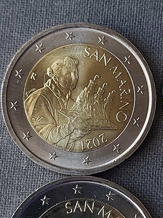 Monaco / San Marino. 1 euro / 2 euro 2009/2024 (12 moedas), Postzegels en Munten, Munten | Europa | Euromunten