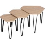 tectake Salontafel-set Torquay - Industrieel licht hout, eik, Verzenden, Nieuw