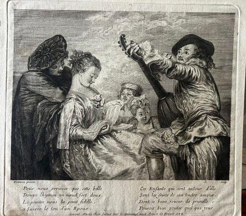 Antoine Watteau (1684-1721), // Louis Surugue (1686-1762), -, Antiek en Kunst, Antiek | Overige Antiek