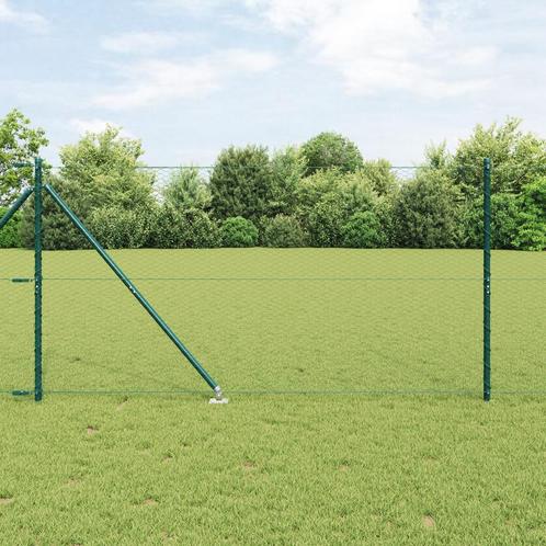 vidaXL Hexagonale Omheining Groen 1.2x100 m Staal, Tuin en Terras, Tuinhekken en Hekwerk, Nieuw, Verzenden