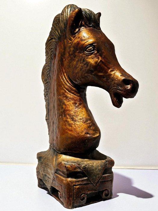 Tangstyle sculpture horse head - sculptuur, Horse Head, Antiek en Kunst, Curiosa en Brocante