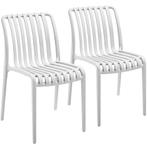 tectake Tuinstoelen Alcudia, weerbestendig, stapelbaar - crè, Verzenden, Nieuw