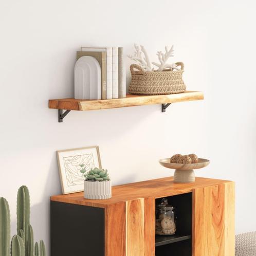 vidaXL Wandschap rechthoekig natuurlijke rand 100x30x3,8 cm, Huis en Inrichting, Tafelonderdelen, Nieuw, Verzenden