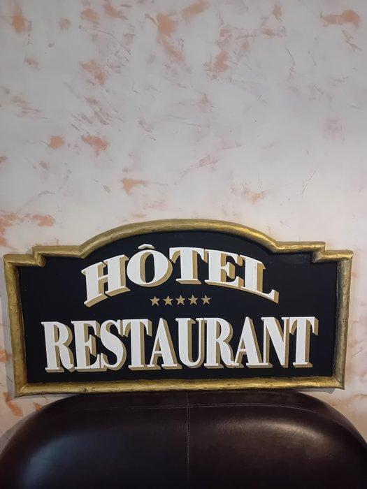 Enseigne Hôtel Restaurant 5 étoiles - Reclamebord - Hout, Antiek en Kunst, Curiosa en Brocante