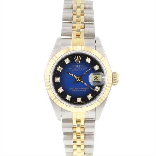 Rolex Lady-Datejust 26 69173 uit 1993, Bijoux, Sacs & Beauté, Montres | Femmes, Envoi