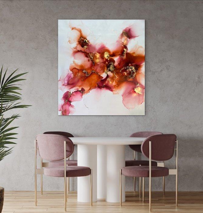 Ellis Hollering - Amber Flow - XXL Abstract, Antiek en Kunst, Kunst | Schilderijen | Modern